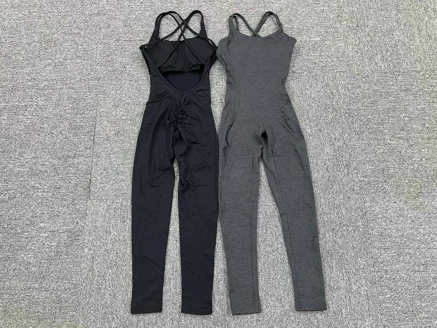 Backless Bodycon Scrunch Jumpsuit Raises Butt Women Dance Fitness