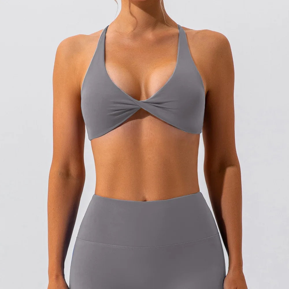Cross Back Sports Bra Women's Fitness Bra Quick Drying