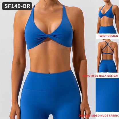 Cross Back Sports Bra Women's Fitness Bra Quick Drying
