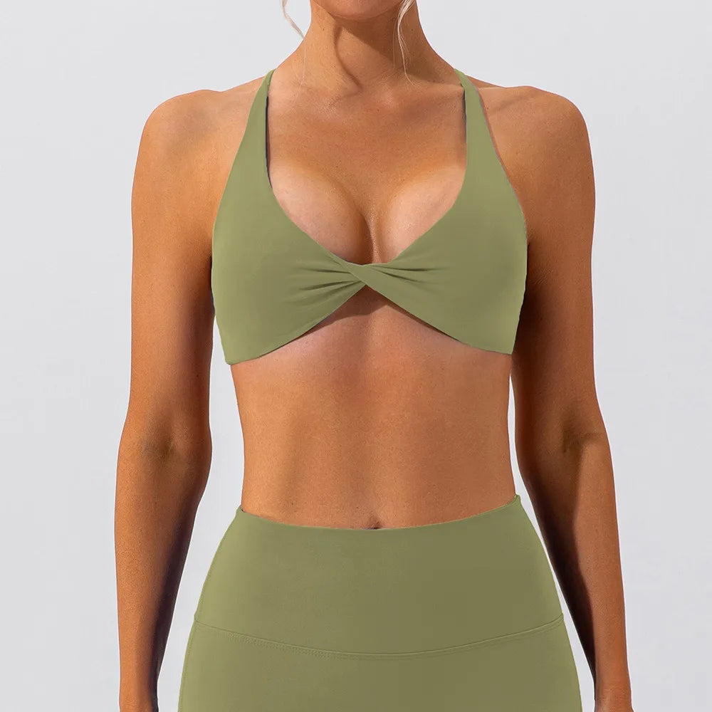 Cross Back Sports Bra Women's Fitness Bra Quick Drying