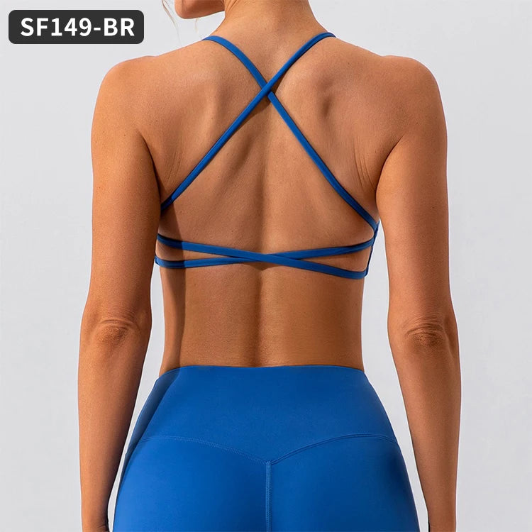 Cross Back Sports Bra Women's Fitness Bra Quick Drying