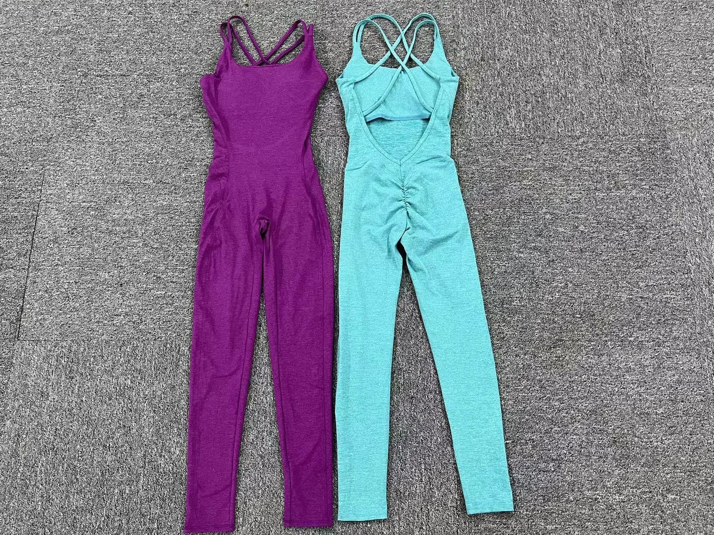 Backless Bodycon Scrunch Jumpsuit Raises Butt Women Dance Fitness