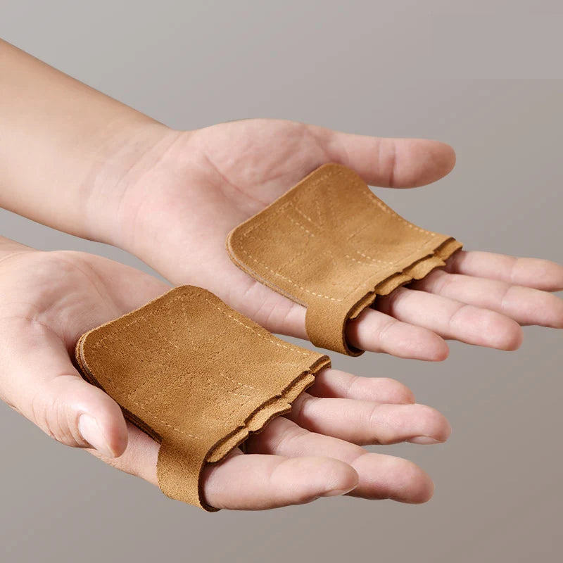 Leather Weight Dumbell Lifting Pull Ups Training Gloves Palm Protection Women Men Fitness Sports Gymnastics Grips