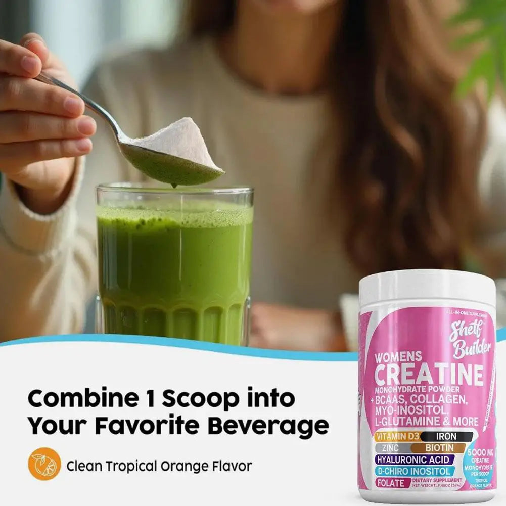 WOMENS CREATINE Monohydrate Powder Creatine Monohydrate + BCAA Powder Myo-Inositol Collagen Biotin Hyaluronic Acid