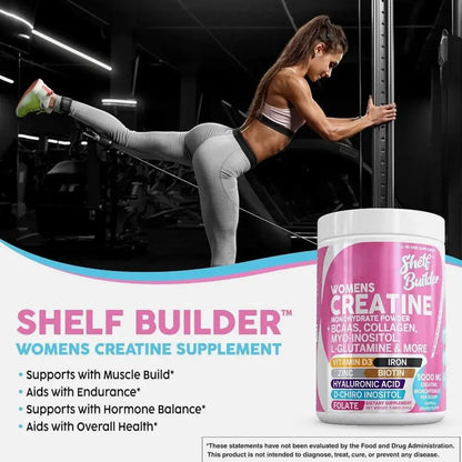 WOMENS CREATINE Monohydrate Powder Creatine Monohydrate + BCAA Powder Myo-Inositol Collagen Biotin Hyaluronic Acid