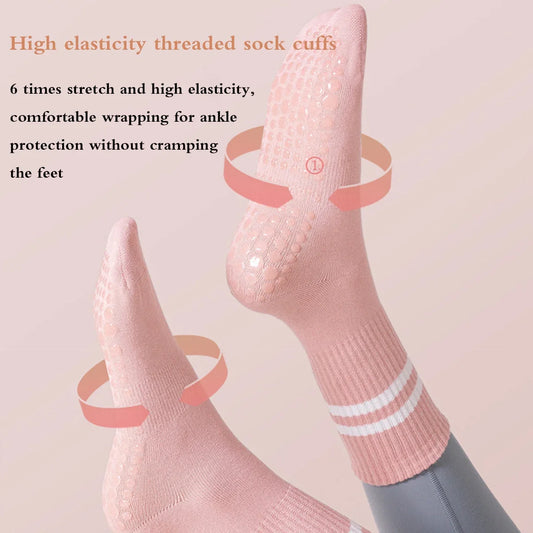 Pilates Grips Socks Non Slip 3 pairs