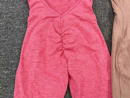 Backless Bodycon Scrunch Jumpsuit Raises Butt Women Dance Fitness