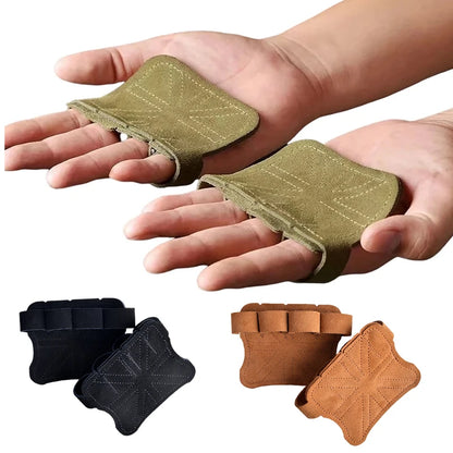 Leather Weight Dumbell Lifting Pull Ups Training Gloves Palm Protection Women Men Fitness Sports Gymnastics Grips