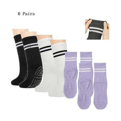 Pilates Grips Socks Non Slip 3 pairs