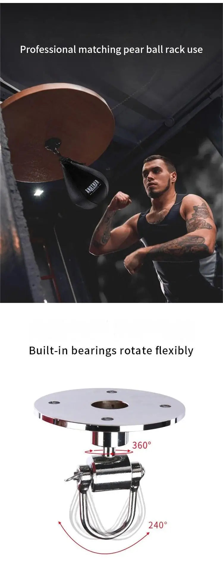 Boxing Speed Ball Pear Ball Training Speed Use Boxing Ball Mat Pattern Black Punching Balls Can Be Matched with A Spinner