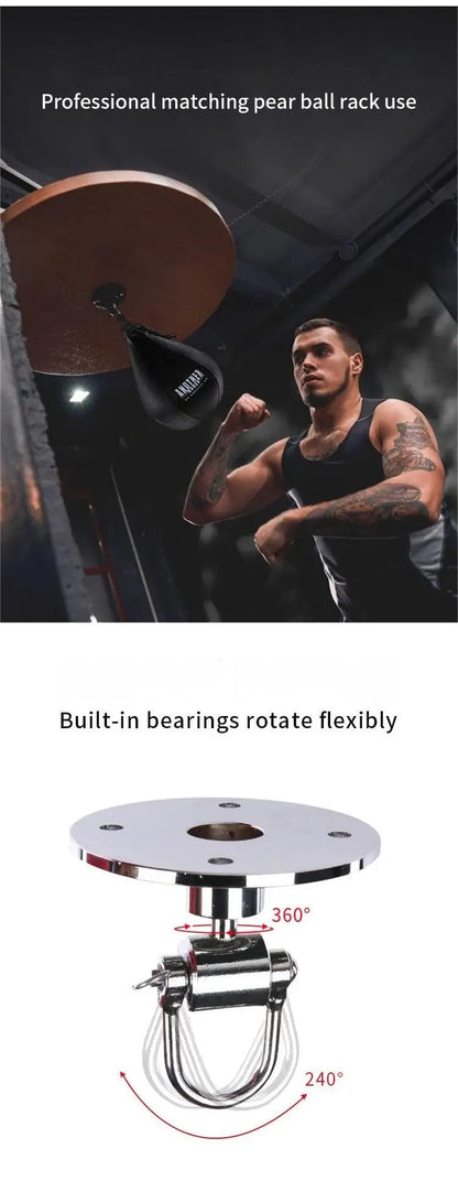 Boxing Speed Ball Pear Ball Training Speed Use Boxing Ball Mat Pattern Black Punching Balls Can Be Matched with A Spinner