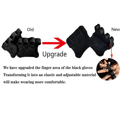 Leather Weight Dumbell Lifting Pull Ups Training Gloves Palm Protection Women Men Fitness Sports Gymnastics Grips