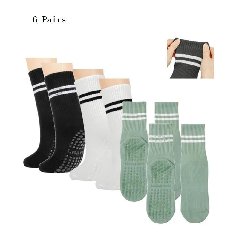 Pilates Grips Socks Non Slip 3 pairs