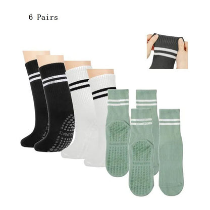 Pilates Grips Socks Non Slip 3 pairs