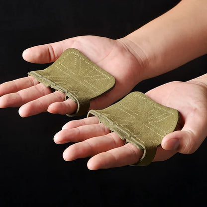 Leather Weight Dumbell Lifting Pull Ups Training Gloves Palm Protection Women Men Fitness Sports Gymnastics Grips