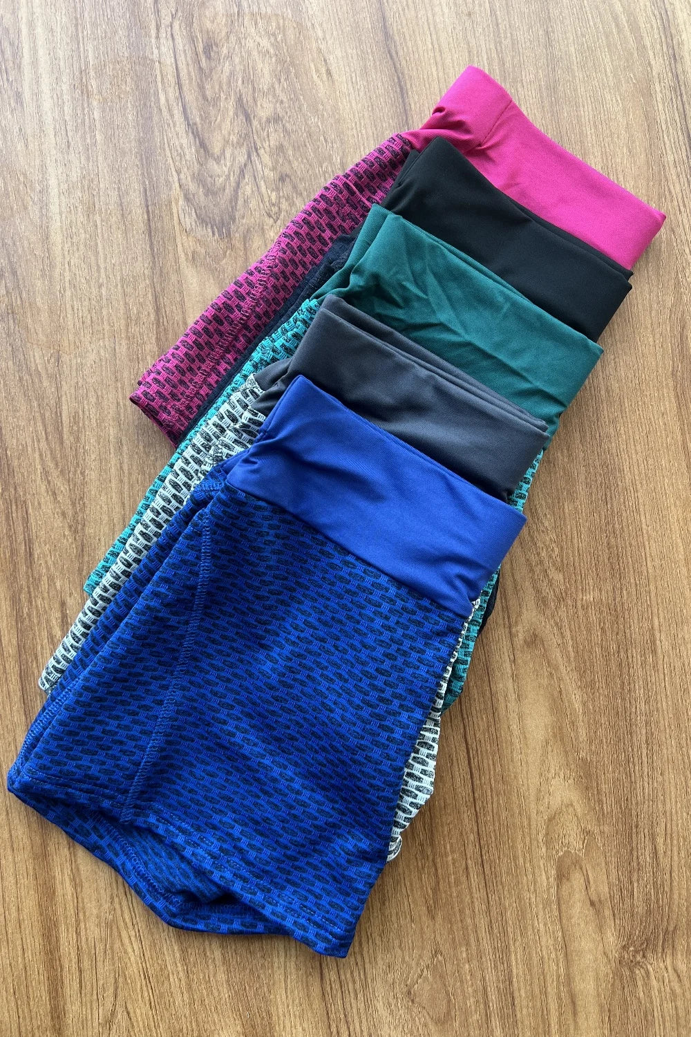 Womens High Waist Honeycomb Seamless Shorts