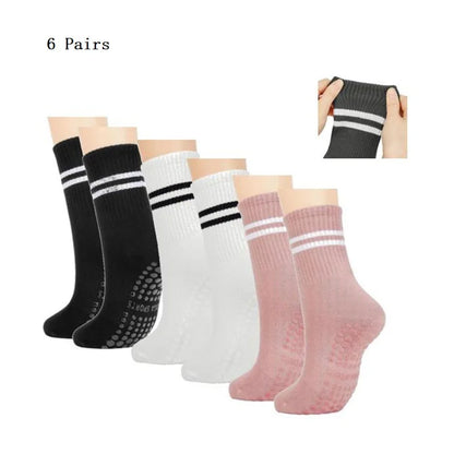 Pilates Grips Socks Non Slip 3 pairs