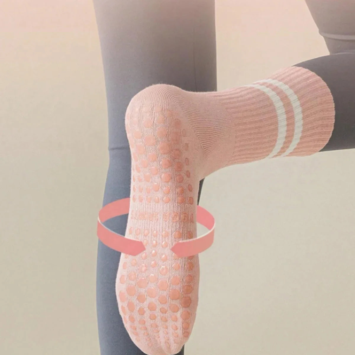 Pilates Grips Socks Non Slip 3 pairs