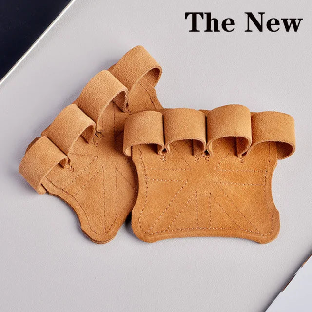 Leather Weight Dumbell Lifting Pull Ups Training Gloves Palm Protection Women Men Fitness Sports Gymnastics Grips