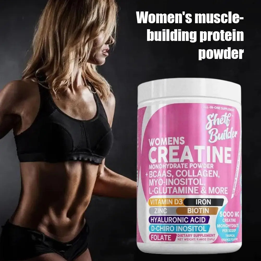 WOMENS CREATINE Monohydrate Powder Creatine Monohydrate + BCAA Powder Myo-Inositol Collagen Biotin Hyaluronic Acid