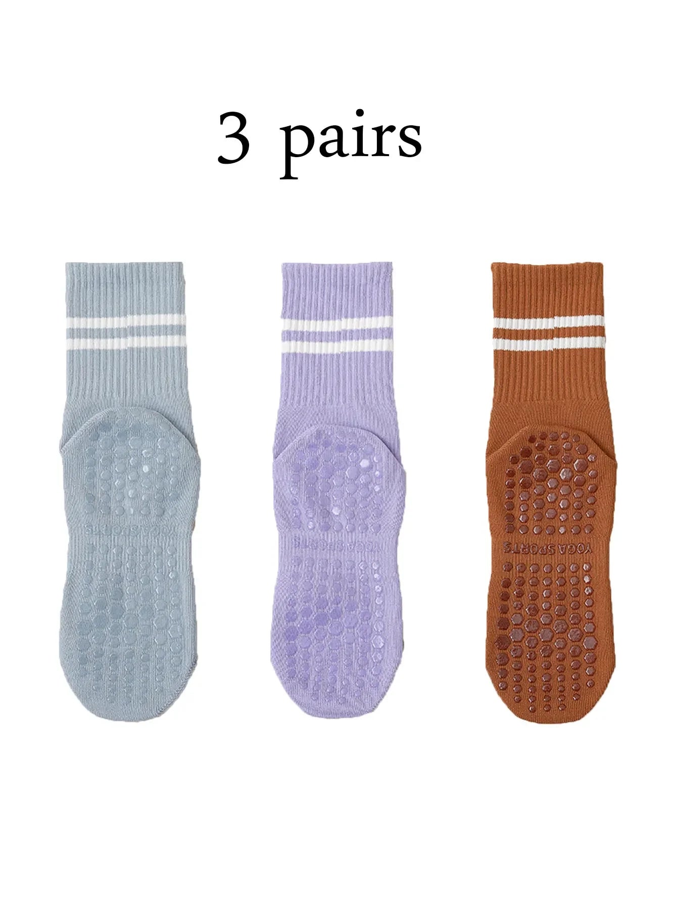 Pilates Socks with Grips for Women Yoga Socks Barre Socks Non Slip Socks of 1/2/3/6pairs