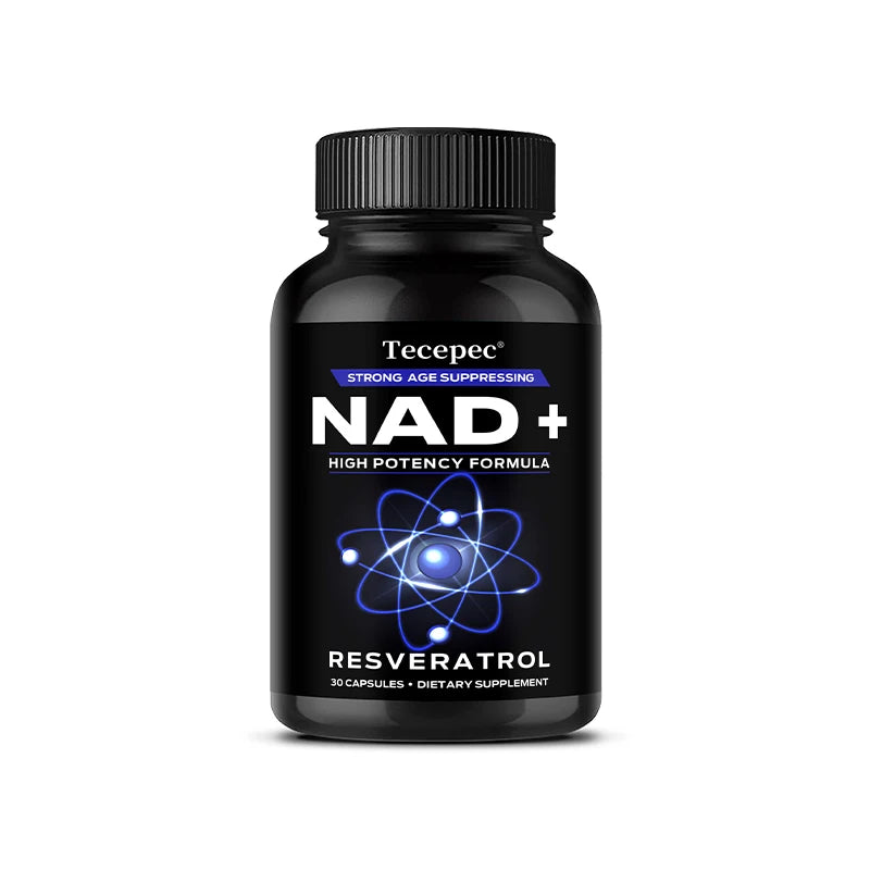 NAD+ Supplements, Supplements with Quercetin + Resveratrol - Supports Cell Health, Muscle, Brain, Vision and Heart Health